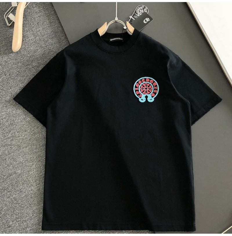 CHROME HEARTS-04136 크롬 하츠 2026SS 최신 자수 크루넥 패션 반팔 티셔츠