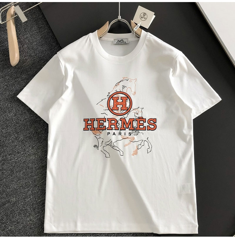 HERMES-04138 에르메스 2026 스프링/서머 최신 반팔 크루넥 티셔츠