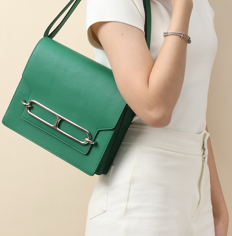 [스페셜오더]HEREMS-H071318 에르메스 그린 Evercolor 카프스킨 roulis 23 숄더백