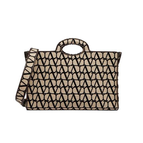 [스페셜오더]VALENTINO-2W2B0L 발렌티노 베이지/블랙 투알 아이코노그래피 르 트루아지엠 쇼퍼백