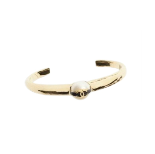 CHANEL-7455 샤넬 골드 진주 장식 팔찌