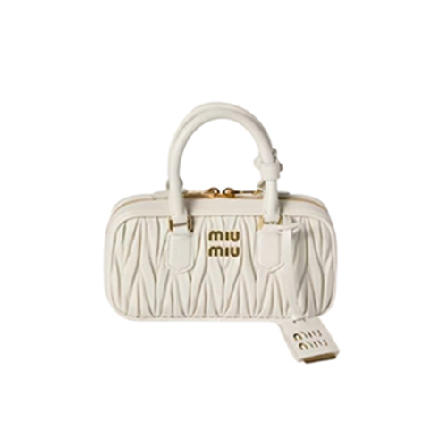 [스페셜오더]MIUMIU-5BP088 미우미우 화이트 아르카디 마테라쎄 나파 가죽 미니 백