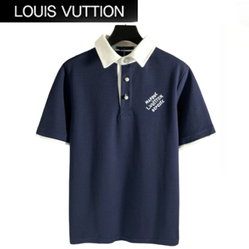 LOUIS VUITTON-051712 루이비통 네이비 코튼 폴로 티셔츠 남여공용