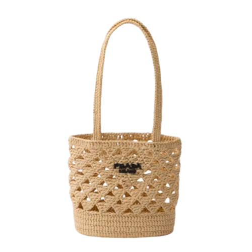 [스페셜오더]PRADA-1BG494 프라다 내추럴 크로셰 토트백