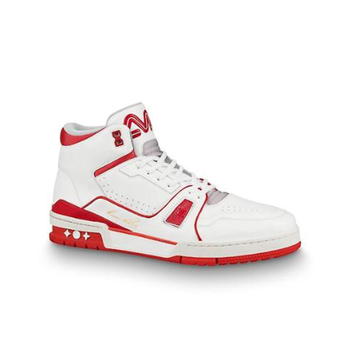 [스페셜오더]LOUIS VUITTON-1A54IA 루이비통 화이트 송아지 가죽 LVM 시그니처 LV 트레이너 스니커즈