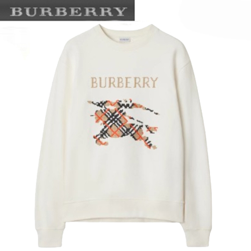 BURBERRY-073110 버버리 화이트 아플리케 장식 스웨트셔츠 남여공용