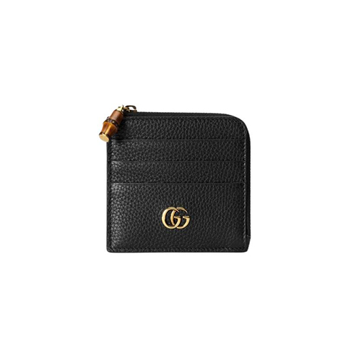 [스페셜오더]GUCCI-739497 1000 구찌 블랙 뱀부 더블 G 카드 케이스