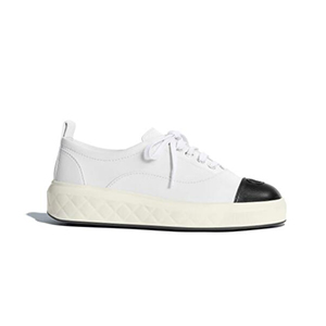 CHANEL-G33909 샤넬 화이트 램스킨 스니커즈