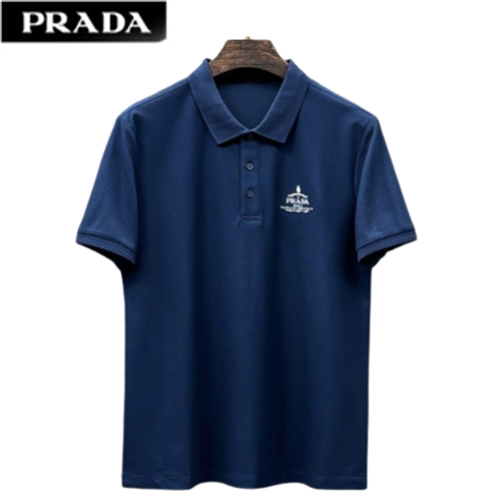 PRADA-050715 프라다 네이비 코튼 폴로 티셔츠 남성용
