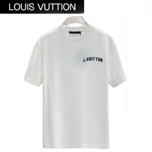 LOUIS VUITTON-032715 루이비통 화이트 프린트 장식 티셔츠 남여공용
