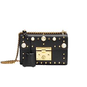 [스페셜오더]GUCCI-432182 1088 구찌 Pad lock 패드락 GG 펄 스터드 장식 스몰 체인 숄더백