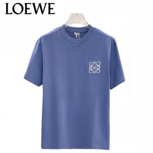 LOEWE-03271 로에베 블루 로고 아플리케 장식 티셔츠 남여공용
