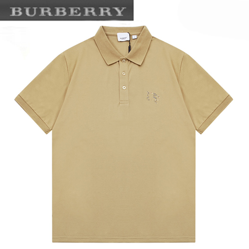 BURBERRY-04011 버버리 베이지 코튼 폴로 티셔츠 남성용
