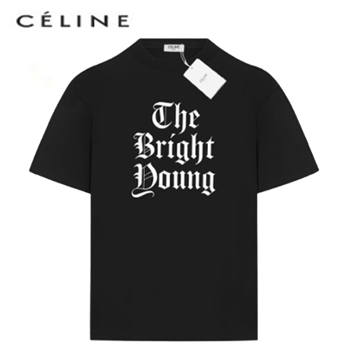 CELINE-06091 셀린느 블랙 프린트 장식 티셔츠 남여공용