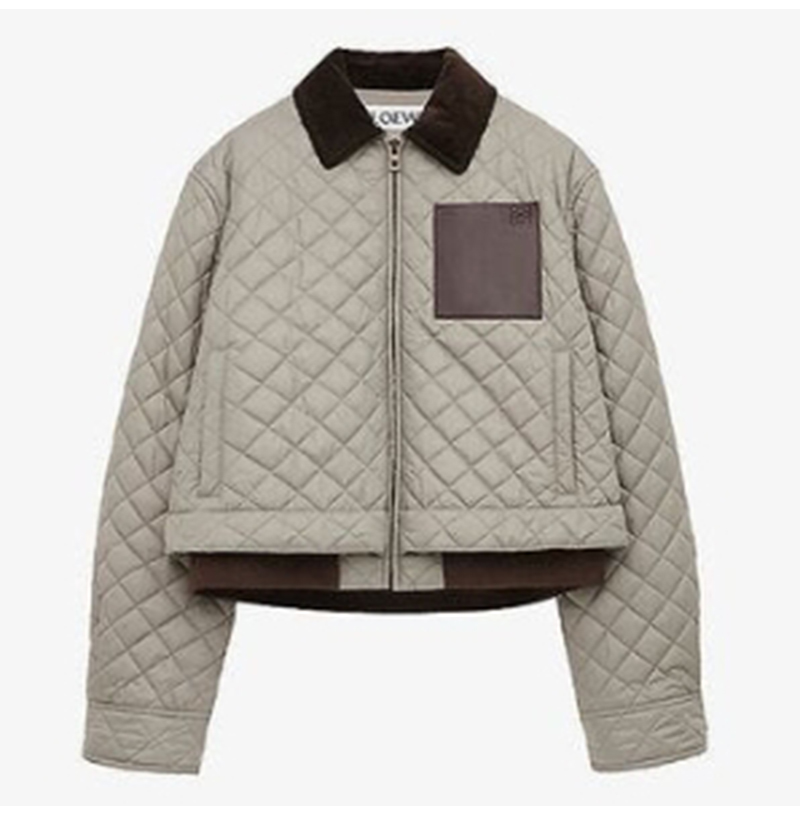 LOEWE-S359Y02XFH  로에베  코듀로이 가죽 트리밍 퀼팅 쉘 자켓 여성용(2컬러) 