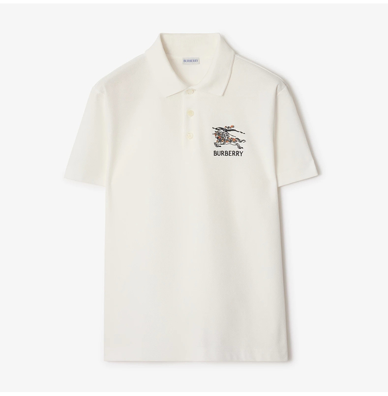 BURBERRY-80153987 버버리 BBR26SS 그레인 말 승마 기사 엠블럼 라인 코튼 폴로