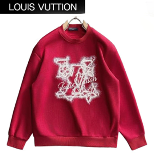 LOUIS VUITTON-08172 루이비통 레드 아플리케 장식 스웨트셔츠 남성용