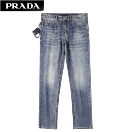 PRADA-05072 프라다 블루 트라이앵글 로고 청바지 남성용