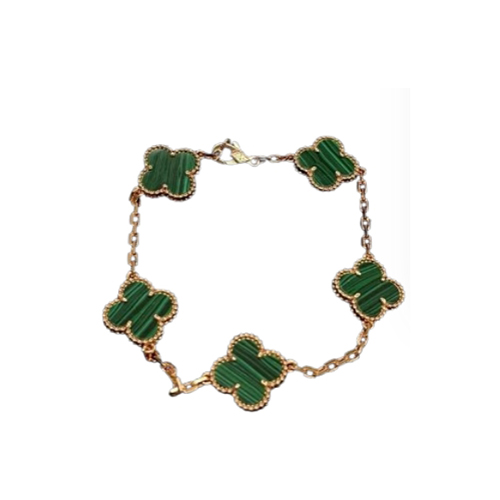 [스페셜오더]VAN CLEEF ARPELS-VCARN9 반클리프 로즈 골드/그린 빈티지 알함브라 브레이슬릿
