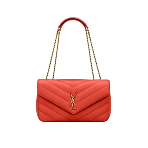 [스페셜오더]SAINT LAURENT-801439 생 로랑 오렌지 마틀라세 램스킨 loulou 미디엄백