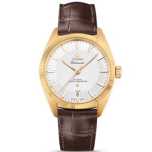 [스페셜오더]OMEGA-오메가 글로브마스터 코-액시얼 마스터 크로노미터 옐로우 골드 유백색다이얼 워치 39mm