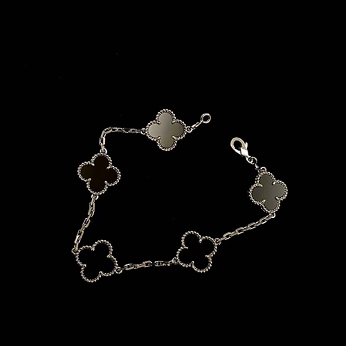 [스페셜오더]VAN CLEEF ARPELS-VCARF4 반클리프 실버/블랙 빈티지 알함브라 브레이슬릿