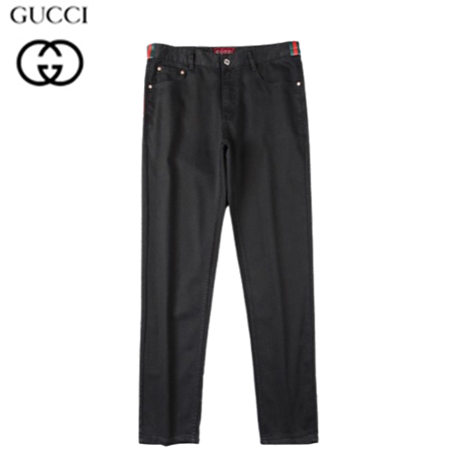 GUCCI-03211 구찌 블랙 Web 스트라이프 디테일 청바지 남성용