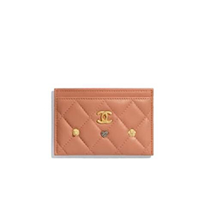 [스페셜오더]CHANEL-A81609 샤넬 누드 램스킨 스터드 장식 골드메탈 카드 홀더