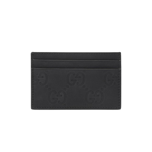 [스페셜오더]GUCCI-771315 1000 구찌 블랙 GG 러버 효과 카드 케이스