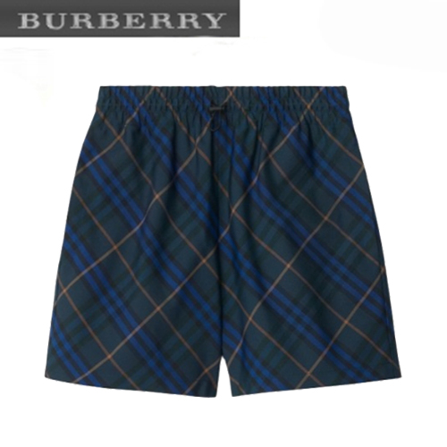 BURBERRY-81008851 버버리 네이비 체크 쇼츠 여성용