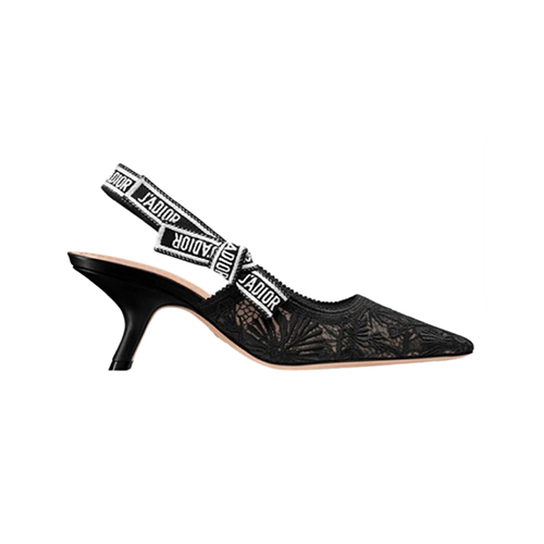 DIOR-KDV038 디올 블랙 J Adior 슬링백 펌프스