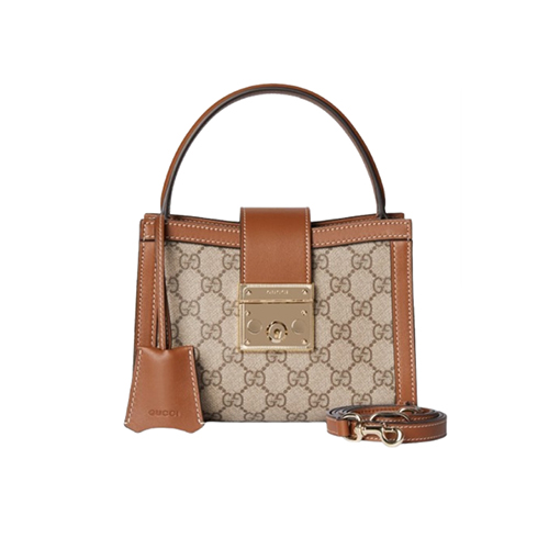 [스페셜오더]GUCCI-841653 9758 구찌 베이지/브라운 패들락 스몰 탑 핸들백