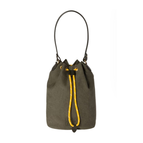 [스페셜오더]MIUMIU-5NR038 미우미우 올리브 그린 개버딘 파우치