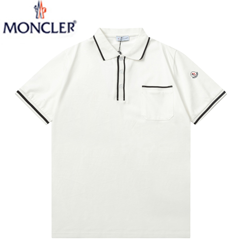 MONCLER-04017 몽클레어 화이트 코튼 폴로 티셔츠 남성용