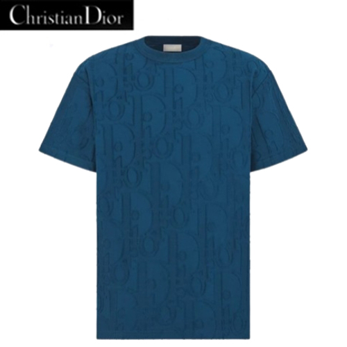 DIOR-593J69 디올 블루 Dior Oblique 티셔츠 남여공용