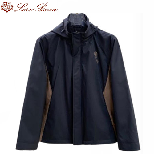 Loro Piana-08177 로로피아나 블랙 나일론 바람막이 후드 재킷 남성용