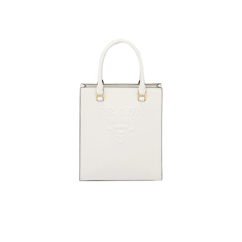 [스페셜오더]PRADA-1BA333 프라다 화이트 사피아노 가죽 쇼형 핸드백