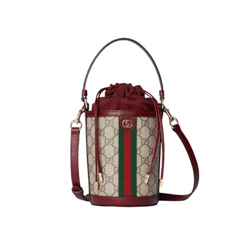 [스페셜오더]GUCCI-838462 9798 구찌 오피디아 베이지/레드 미니 버킷백
