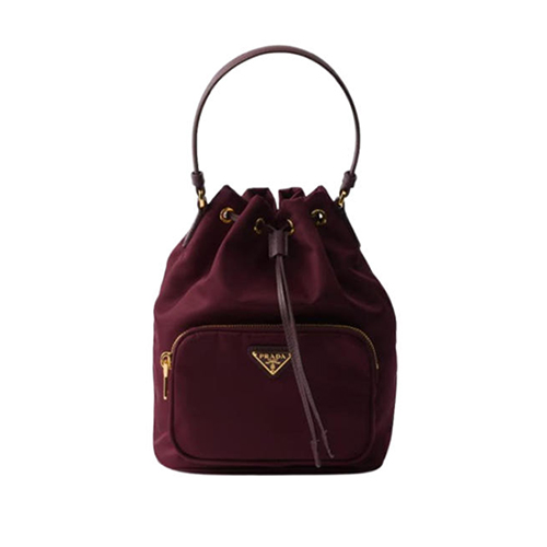 [스페셜오더]PRADA-1BH038 프라다 버건디 듀엣 리나일론 버킷 백
