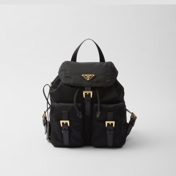 [스페셜오더]PRADA-1BZ677 프라다 블랙/금장 리에디션 1978 스몰 리나일론 백팩 23.5cm