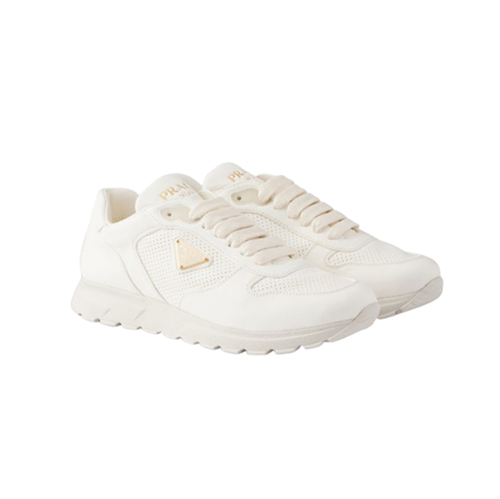 PRADA-1E921N 프라다 아이보리 프랙스 2.0 양가죽 스니커즈 여성용