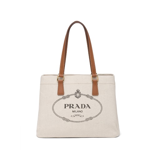 [스페셜오더]PRADA-1BG356 프라다 베이지 리넨 스몰 토트백