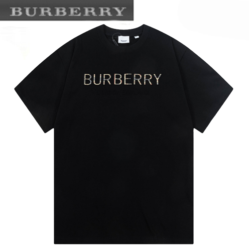 BURBERRY-04019 버버리 블랙 아플리케 장식 티셔츠 남여공용