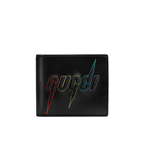 [스페셜오더]GUCCI-597674 1058 구찌 블랙 가죽 블레이드 자수 지갑