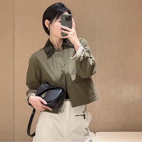 BURBERRY-082010 버버리 카키 코튼 재킷 여성용